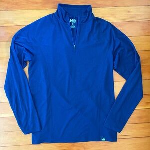 REI Blue Quarter-Zip Pullover